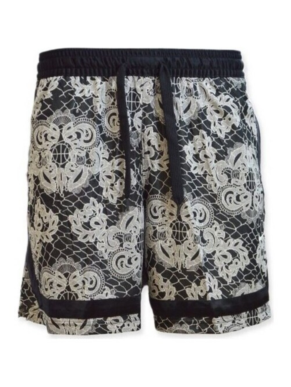 Nike Fly Crossover Womens Basketball Shorts AOP Black Small Paisley Print DC0869